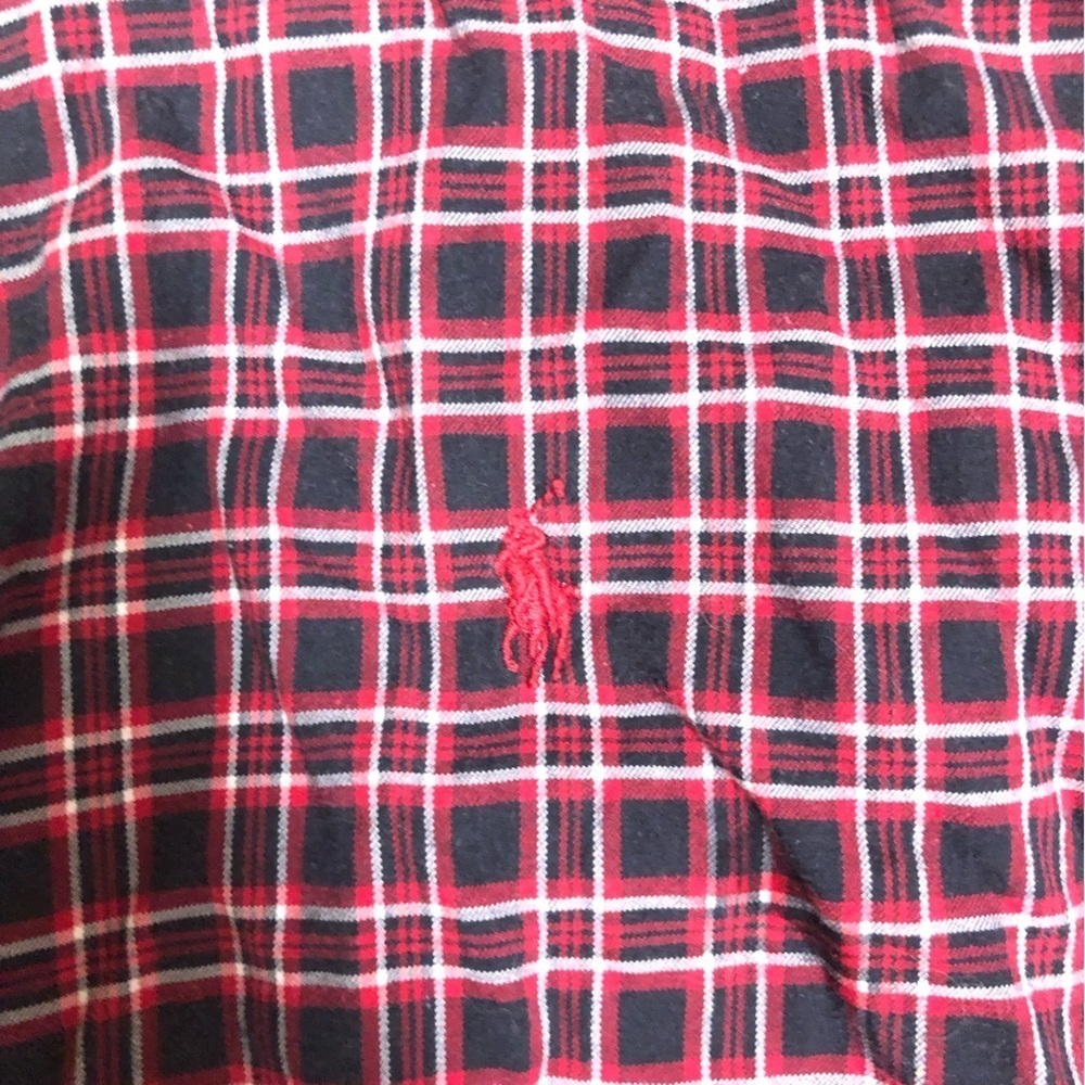 Ralph Lauren Plaid Button Down Long Sleeve Polo Large Shirt - Picture 5 of 5